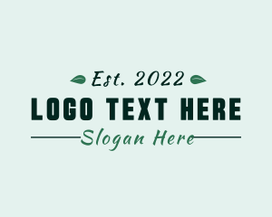 Wordmark - Organic Natural Leaf logo design