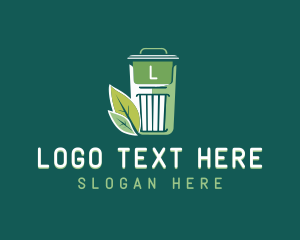 Eco Garbage Bin Leaf Logo