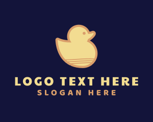 Duck - Yellow Cute Duckling logo design