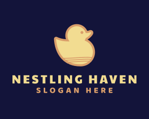 Yellow Cute Duckling logo design