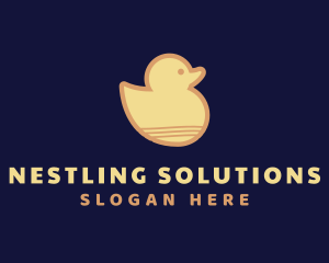 Yellow Cute Duckling logo design