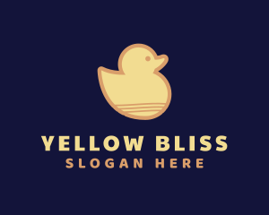 Yellow Cute Duckling logo design