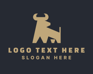 Expensive - Deluxe Bull Company logo design