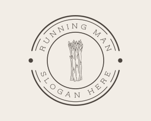 Vegetarian - Organic Asparagus Market logo design