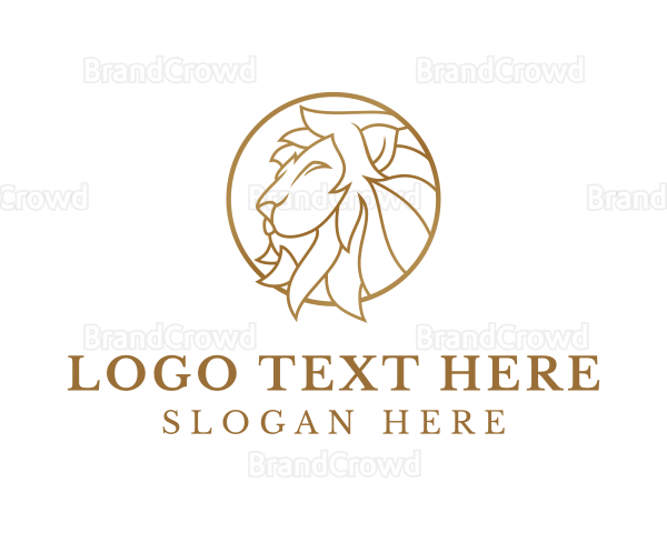 Luxury Lion Animal Logo