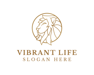 Luxury Lion Animal logo design