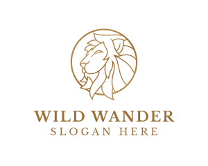 Luxury Lion Animal logo design