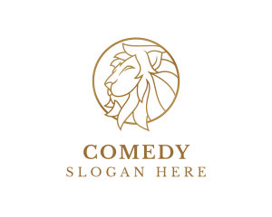 Luxury Lion Animal logo design