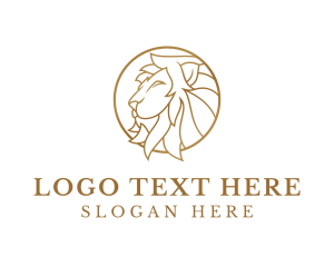 Jungle - Luxury Lion Animal logo design