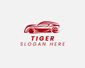 Sports Car - Red Sports Car Race logo design