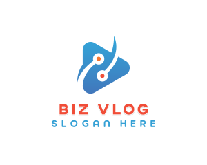 Vlog - Circuit Play Tech Vlog logo design