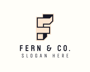 Contractor Letter F logo design