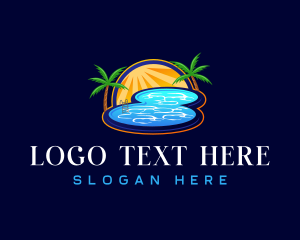 Pool - Destination Pool Resort logo design