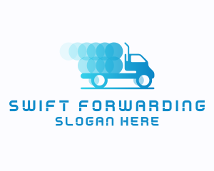 Blue Truck Transportation logo design