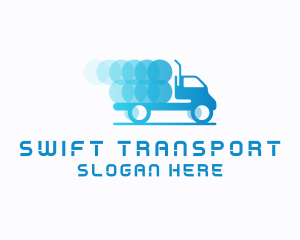 Blue Truck Transportation logo design