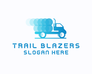 Blue Truck Transportation logo design