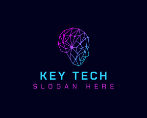 Cyber Tech Human logo design