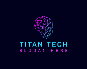 Cyber Tech Human logo design