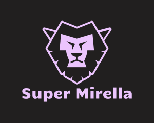 Purple Neon Lion Logo