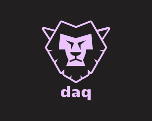 Purple Neon Lion Logo