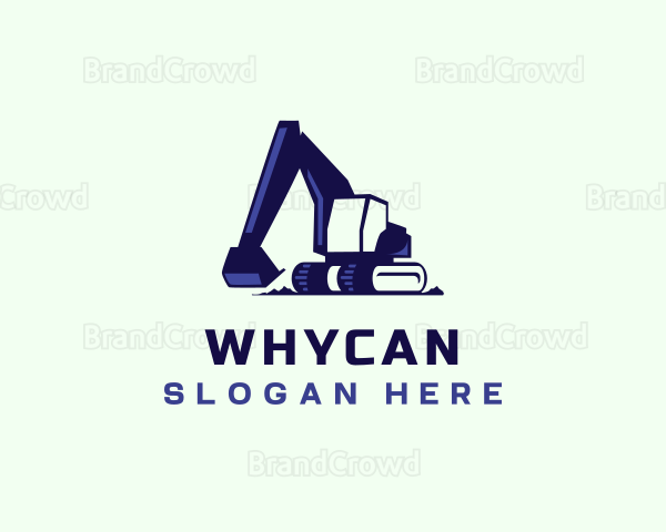 Backhoe Excavator Equipment Logo