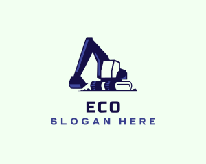 Heavy Equipment - Backhoe Excavator Equipment logo design