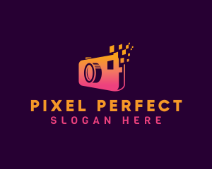 Pixel Lens Camera logo design