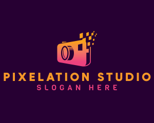 Pixel Lens Camera logo design