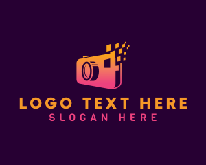 Social Influencer - Pixel Lens Camera logo design
