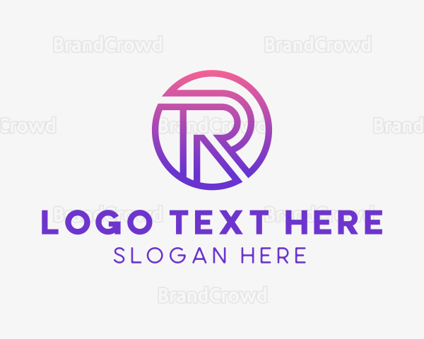 Digital Letter R Logo
