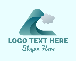 Fun - 3D Wave Surfing Beach logo design