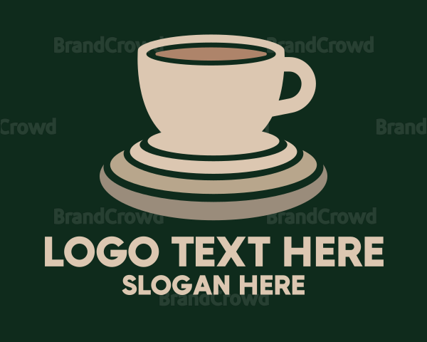 Beige Coffee Cup Logo