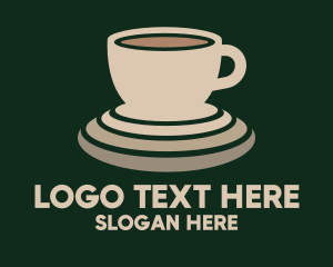 Cup And Saucer - Beige Coffee Cup logo design