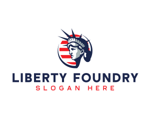 America Statue of Liberty logo design