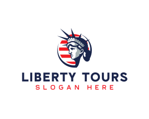 America Statue of Liberty logo design