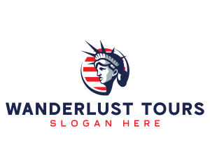 America Statue of Liberty logo design