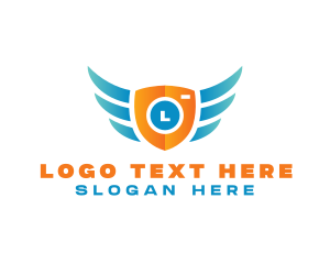 Modern - Flying Shield Media logo design