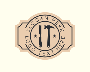 Tool - Chisel Hammer Tools logo design