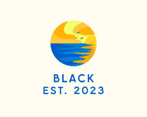 Surf - Aqua Beach Sunset logo design