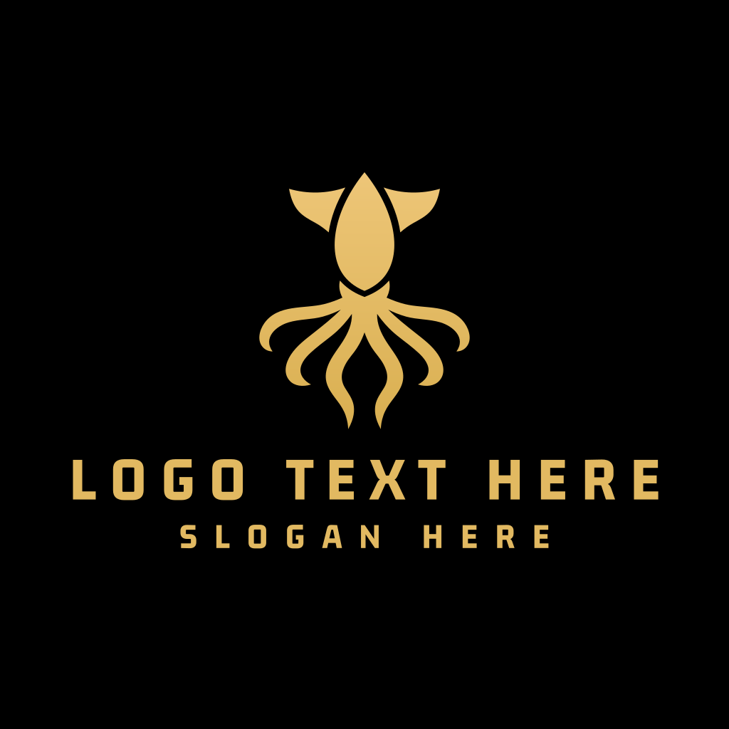 Gold Squid Tentacles Logo | BrandCrowd Logo Maker