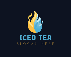 Hot Cold Fire Ice  logo design