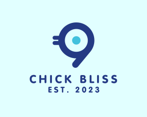 Chick - Animal Bird Number 9 logo design