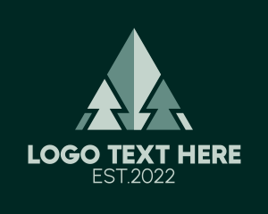 Pine Tree - Hiking Explore Tree logo design