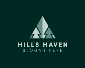 Hiking Explore Tree logo design