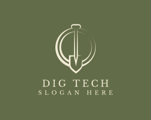 Gardening Digging Shovel logo design