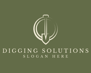 Gardening Digging Shovel logo design