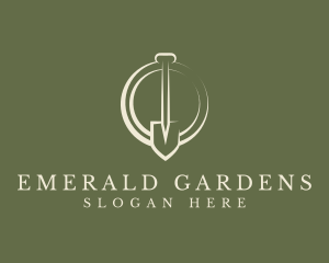 Gardening Digging Shovel logo design