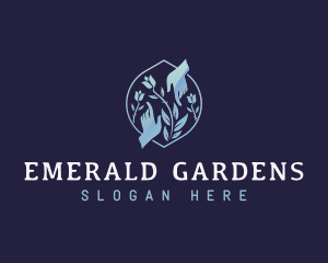 Floral Hands Wellness logo design