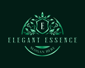 Elegant Floral Crest logo design