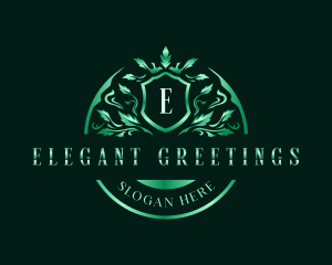 Elegant Floral Crest logo design